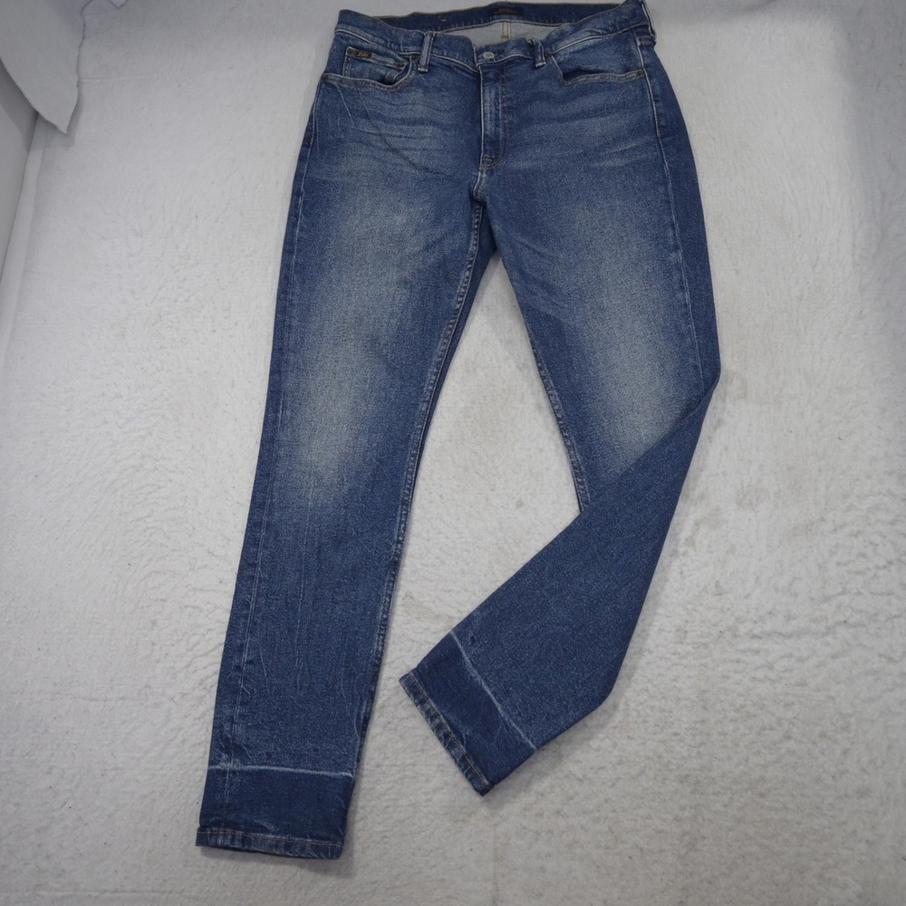 Polo Ralph Lauren The Tompkins Mid Rise Skinny Jeans Women 32 Blue Denim Stretch